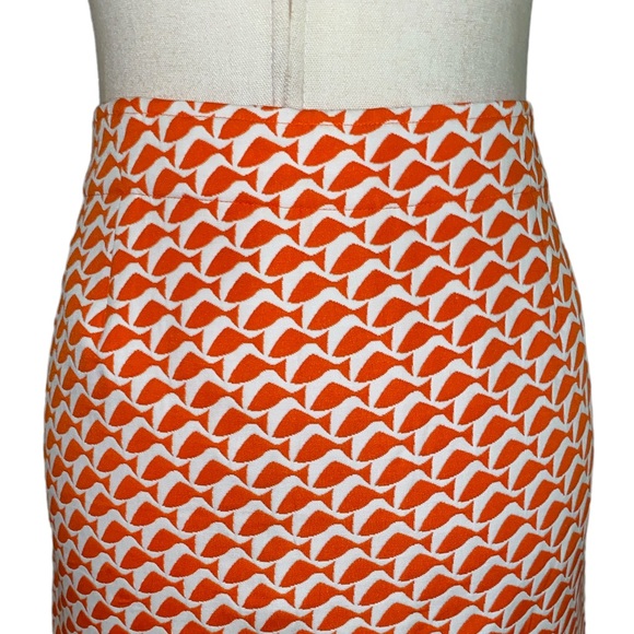 NWT Vineyard Vines Fish Geo Orange & White Mini Skirt - 6 - Picture 6 of 10